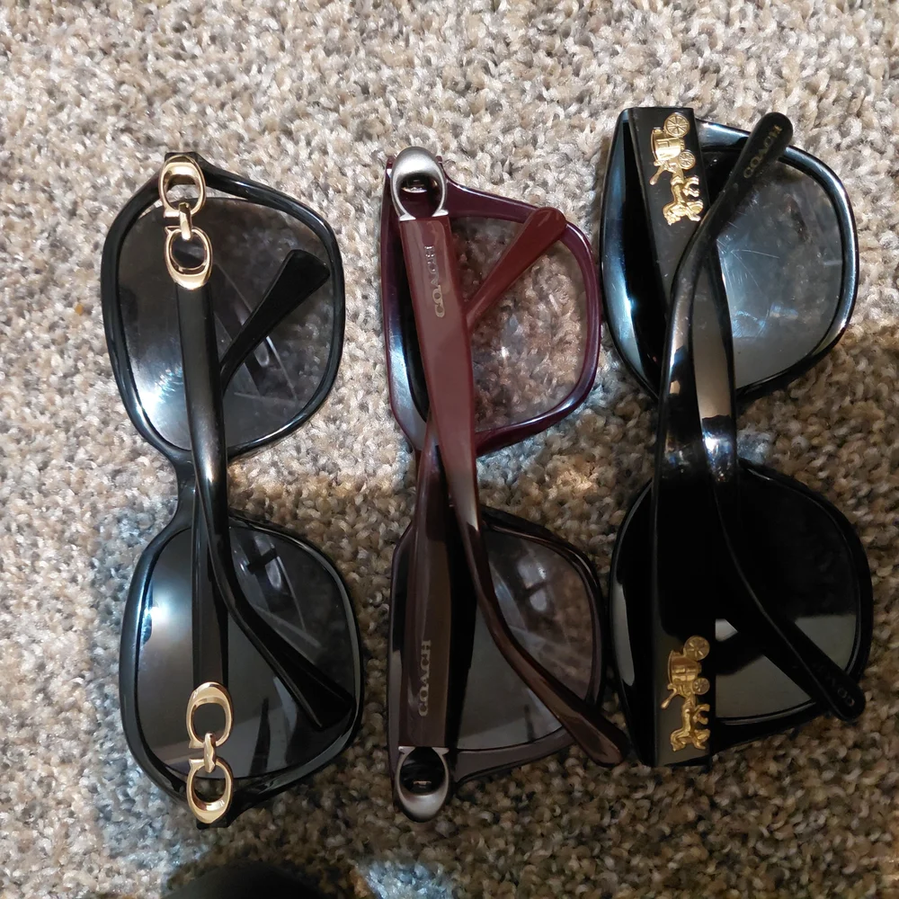 Coach Women's Sunglasses - Black and Purple - Picture 1 of 7